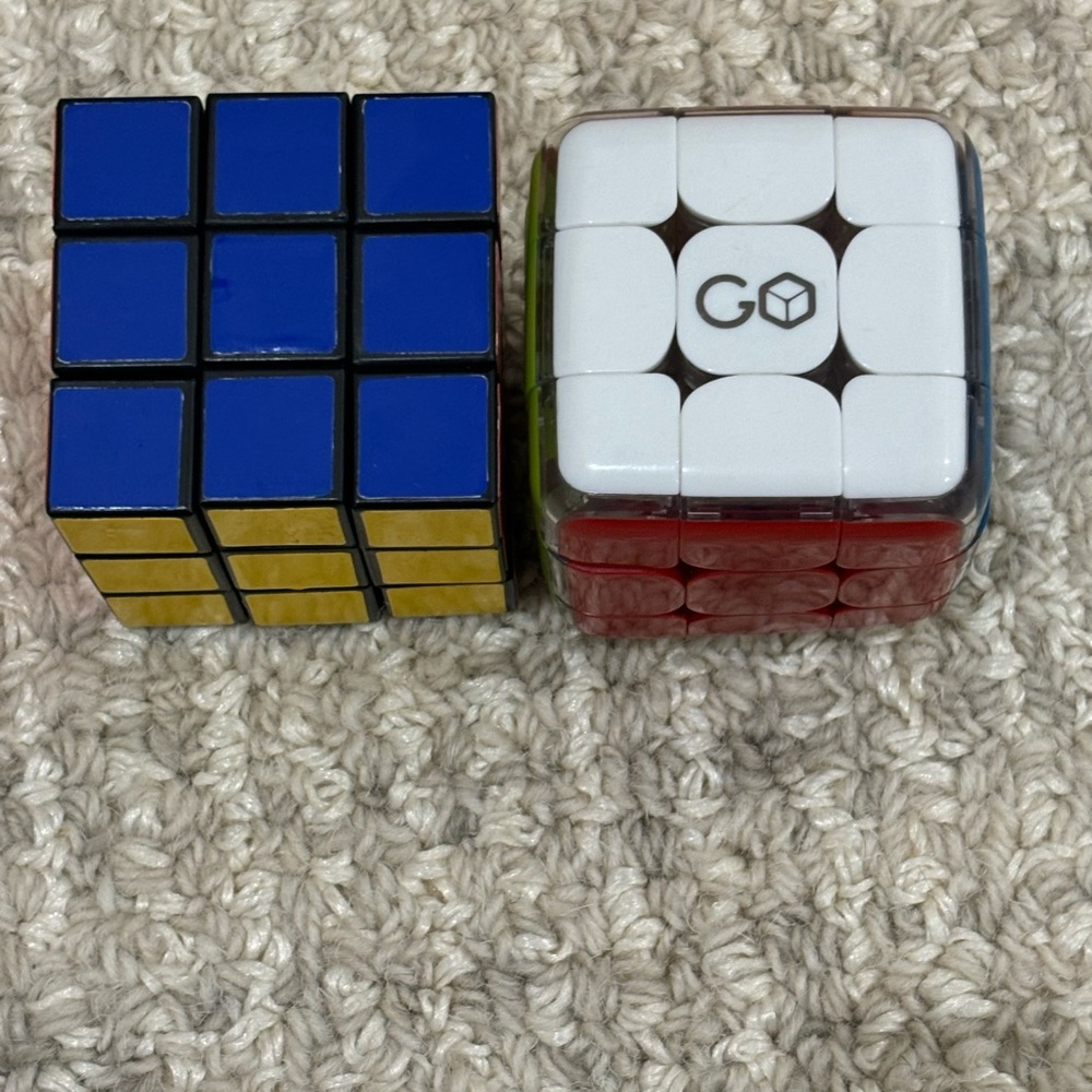 Blue and Yellow Rubik's Cube with GoCube